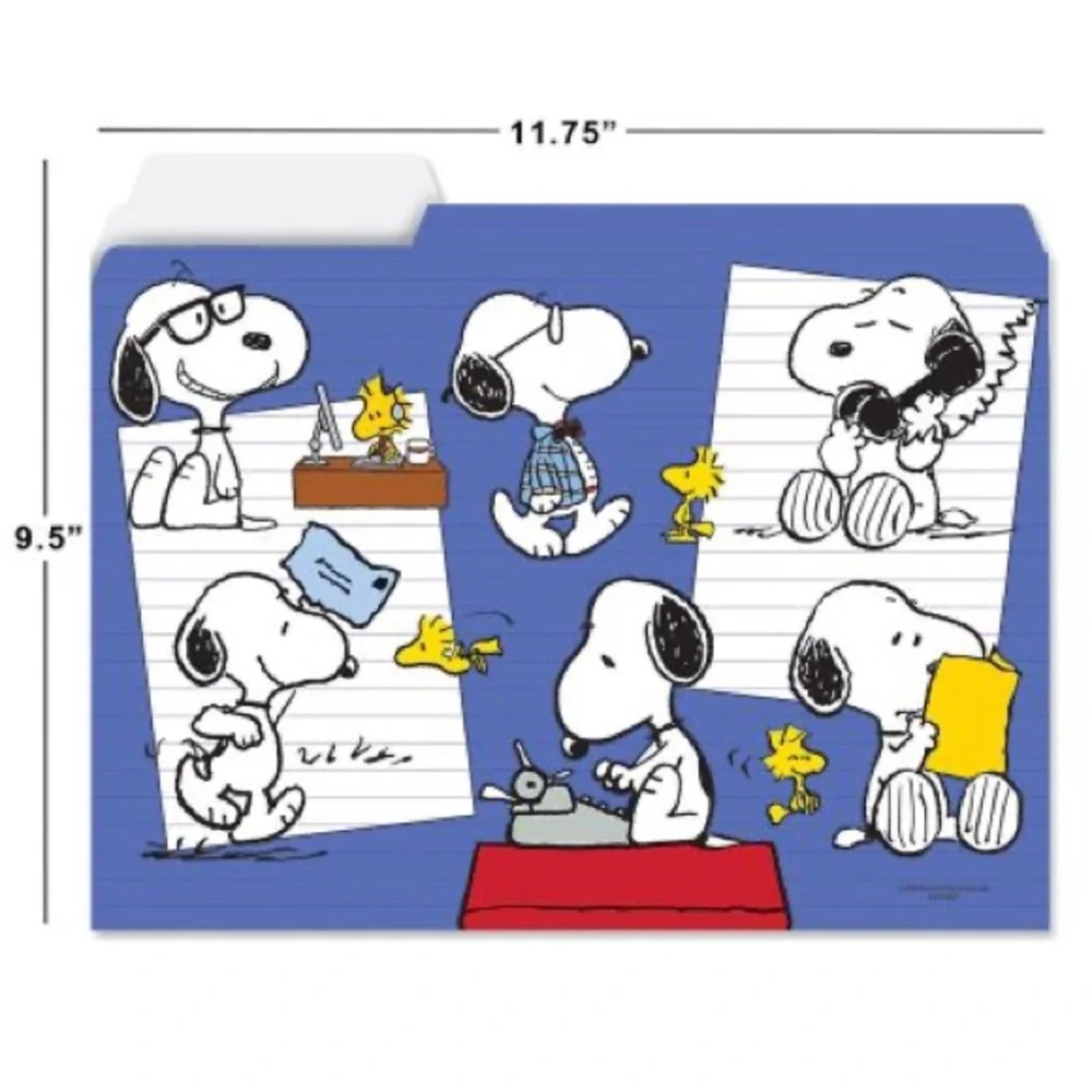 PEANUTS® Snoopy & Woodstock Brights Letter Top Tab File Folders, 12 ct (902177)